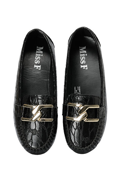 Miss F DW23003 3PR Чорні жіночі лофери