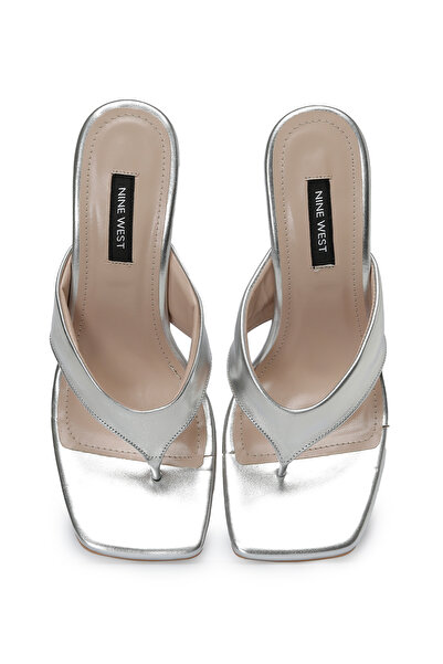 Nine West Sezza 3Fx Silver Women's Heeled Slippers