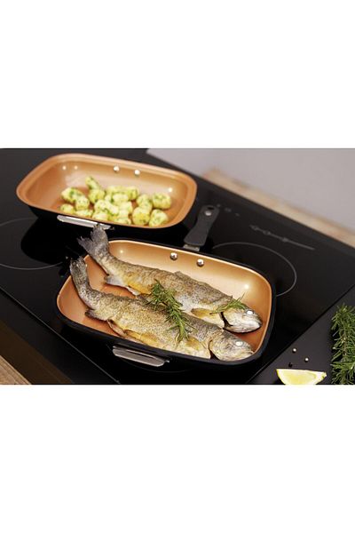 Mediashop Double Frying Pan Set Doubletta Livington Black Basic 3496