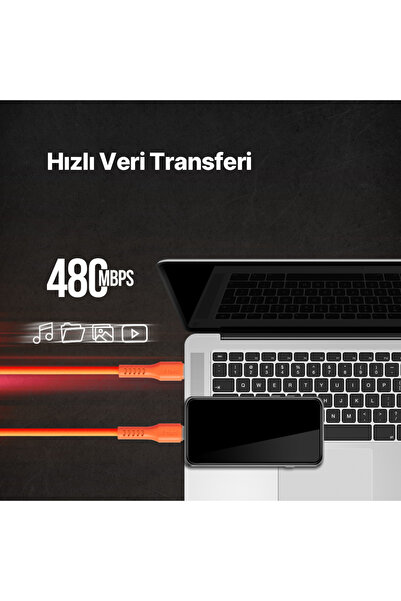 Ttec USB-C - USB-C 120cm 60W PD/QC Hızlı Şarj/Data Kablosu