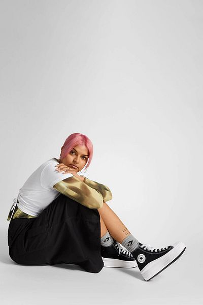 converse Černé dámské boty Chuck Taylor All Star Move 568497 C-001
