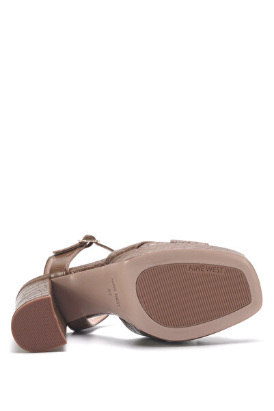 Nine West SAMUE 3FX Tan Women's Heeled Sandals - Comfortable and Stylish