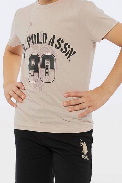 U.S. Polo Assn. U.S. Polo Assn. Boys Brown Bermuda Set