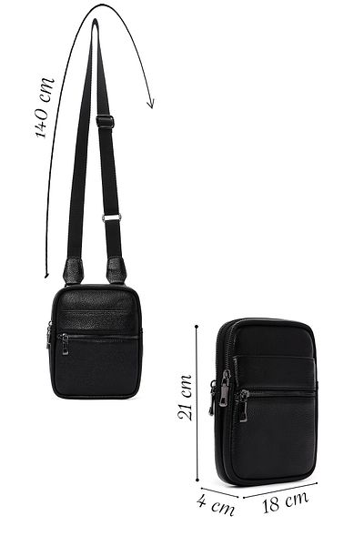 Derimod Men's Black Crossbody Bag - 23sbd3101ft Model