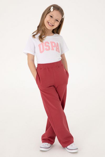 U.S. Polo Assn. Girl's Cherry Loose Fit Two Thread Sweatpants 50306296-Vr223