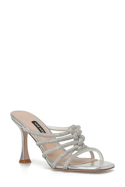Nine West Gran 4Fx Silver Women's Heeled Slippers