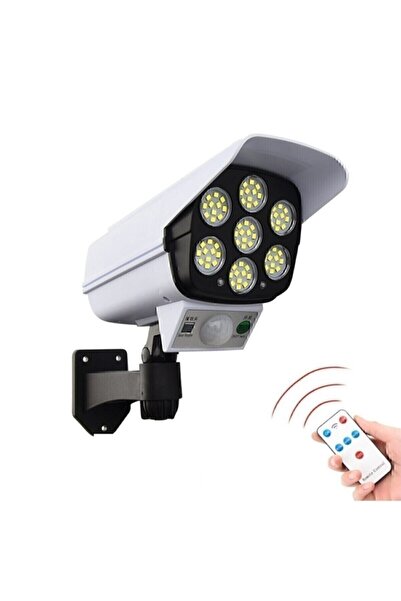 gaman Sahte Kamera Görünümlü Güneş Enerjili Solar Bahçe Lambası Solar Armatür 3mod Kumandalı Sensörlü Lamb