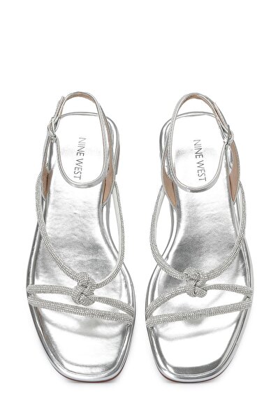 Nine West FRANKSTON 4FX Gümüş Kadın Düz Sandalet