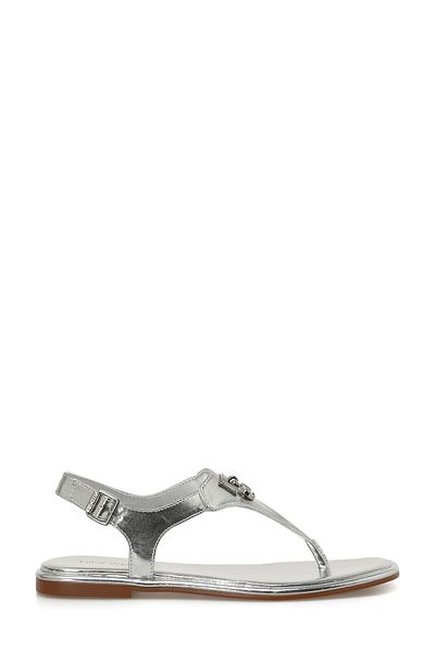 Nine West WOLLO 4FX Silberne flache Damensandalen