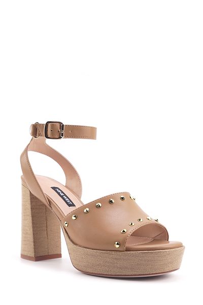 Nine West Caneb 4Fx Tan Women's Heeled Sandals