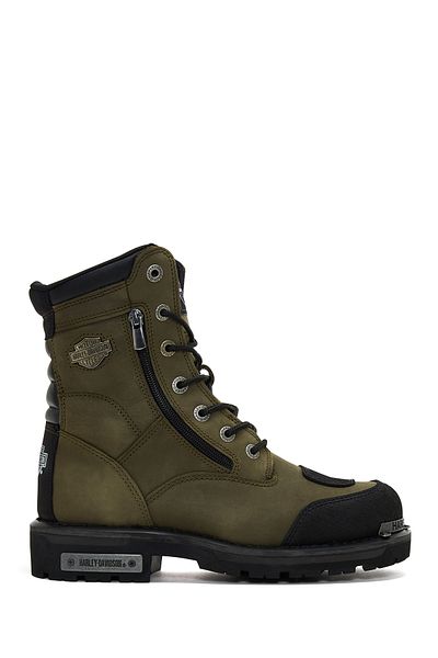 Derimod Men's Green Riddick Leather Harley Davidson Boots - 025m100552