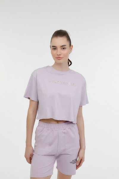 lumberjack Wl Alice 11ıd318 3fx Lila Kadın Kısa Kol T-shirt
