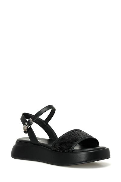 Nine West Sandale cu talpă groasă pentru femei VALLERIA 4FX negre