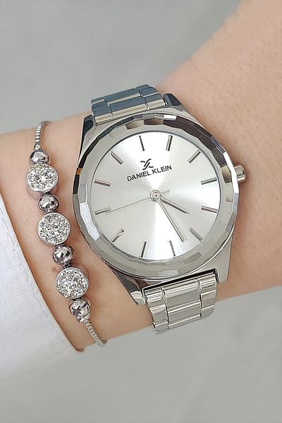 Daniel Klein Metalic Stone Steel Bracelet Women's Wristwatch - Gift
