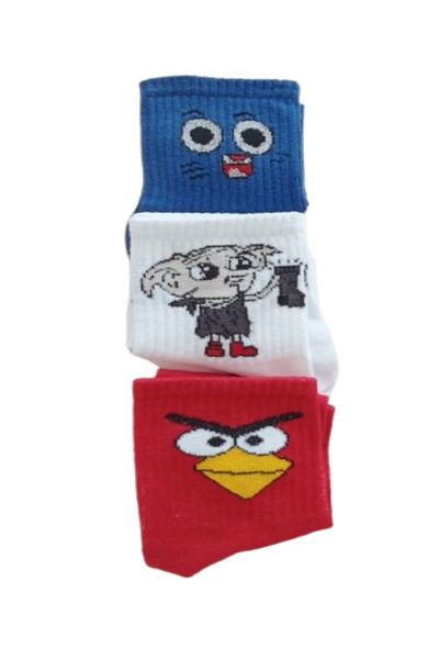 Socks Stores Ανδρικές Γυναικείες Κάλτσες Socket Μακριές Κάλτσες Κάλτσες με πολύχρωμα σχέδια 3 τεμαχίων