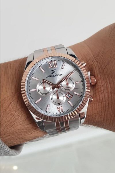 Daniel Klein Steel Bracelet Rose Gold/metallic Men's Wristwatch