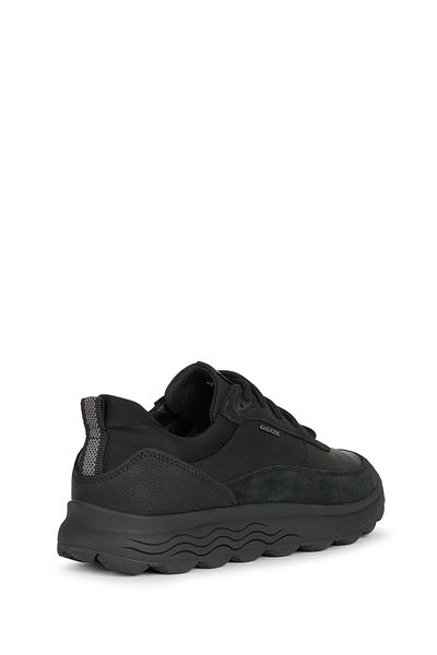 Geox Pantofi negru Spherica din piele cu șireturi pentru bărbați U16bye08522c9997