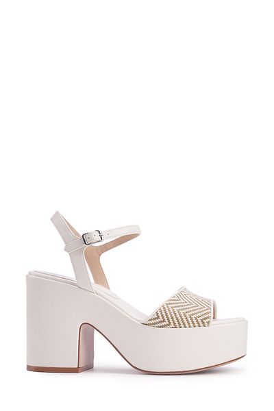 Nine West Carry2 4Fx Beige Women's Heeled Sandals