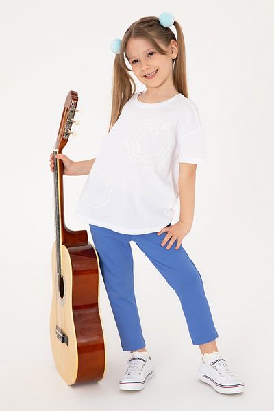 U.S. Polo Assn. Girl's Indigo 3/4 Length Interlock Leggings 50306792-Vr028