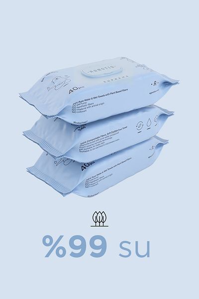 Agnotis Baby Supreme Water Wipes Baby Wet Towel Containing 99% Pure Water (120 Sheets)