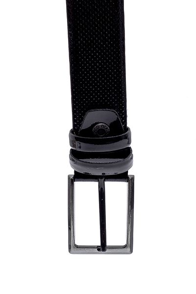 Derimod Black Patent Leather Men's Belt - 000a2d1200816