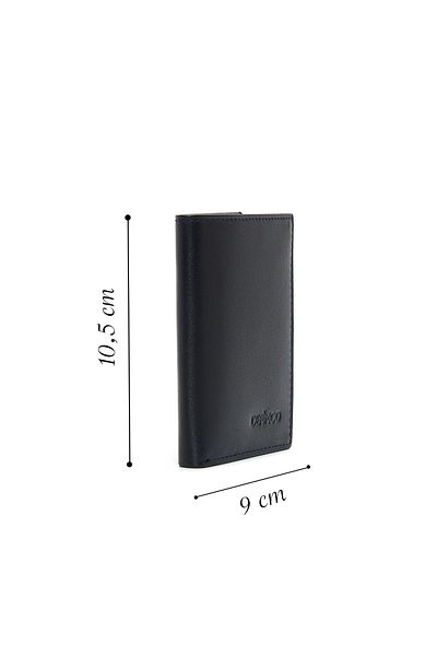 Derimod Navy Blue Leather Men's Card Holder - 000a2d301218