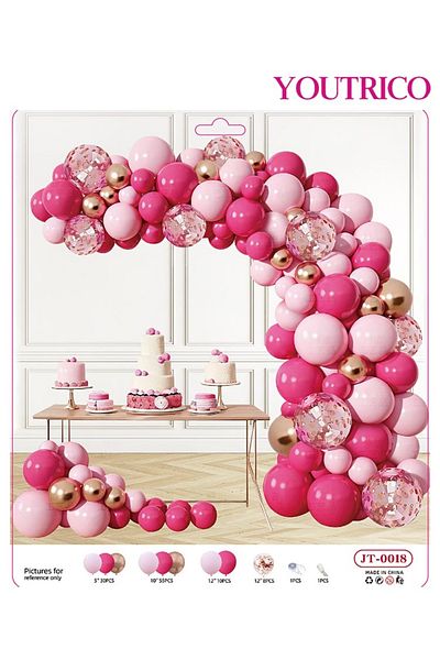 Youtrico Sweet Macaron Balloon Garland Set - Dreamy Wedding Arch & Photo Backdrop in Soft Colors