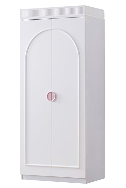 Setay Gardırop, Dolunay 2 Kapaklı Dolap ve Ledli Kitaplık - Pembe