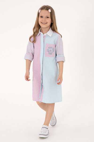 U.S. Polo Assn. Rochie țesută cu detaliu de paiete, cu mâneci lungi, pentru fete, 50301083-vr034