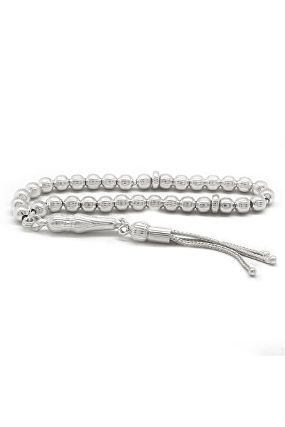 Tesbihane Kalem İşçilikli Üç Püsküllü Küre Kesim Bilek Boy 925 Ayar Gümüş Tesbih 101001671