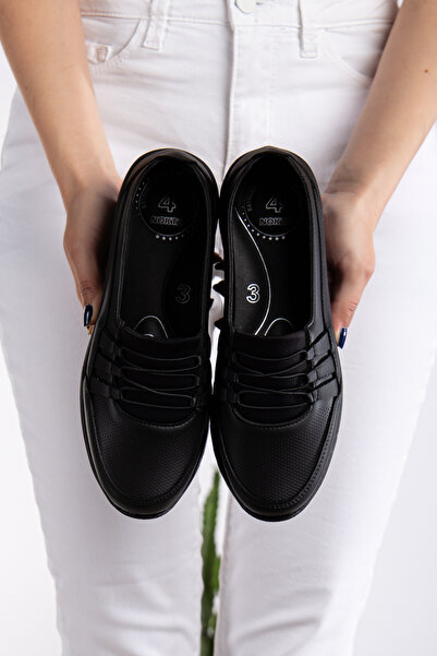 Slipcat Women's Perforated Leather Orthopedic Anti-Sweat Anti-Slip Shoes Ballerinas