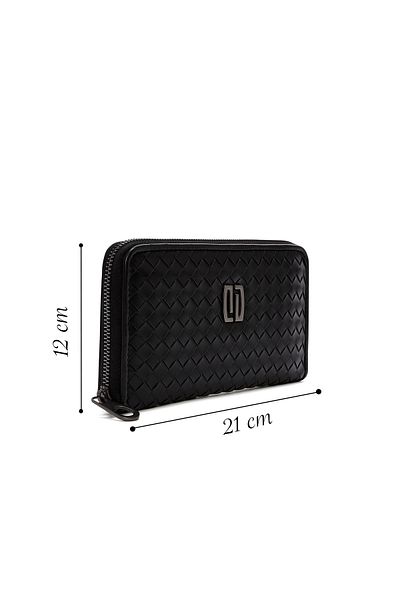 Derimod Black Knitted Men's Wallet - 000A2D 360429