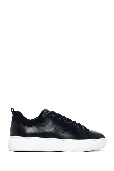 Derimod Men's Navy Blue Leather Sneakers - 24sfd613618