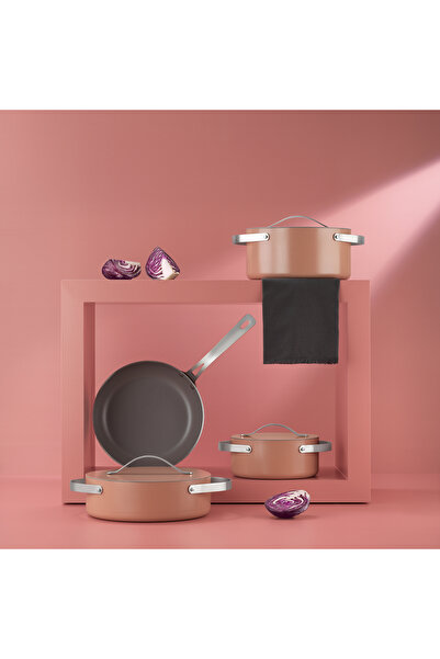 Schafer 7 Piece Ceramic Pot Set-Rosegold