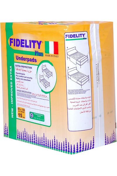 fidelity Underpads 80 X 180 cm - 15 Units