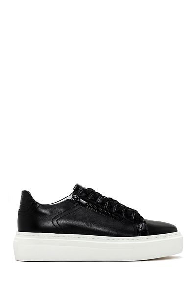 Derimod Black Leather Sneaker - Men's, Lace-up, Thick Sole 24sfd611614
