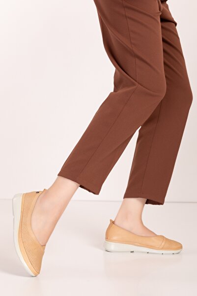 Gondol Hakiki Deri Yazlık Günlük Rahat Babet Vtg.401