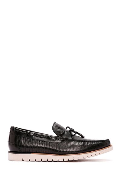 Derimod Fly Men's Black Genuine Leather Casual Penny Loafer Shoes Casual Daily Shoes 24Sfd6914Dı