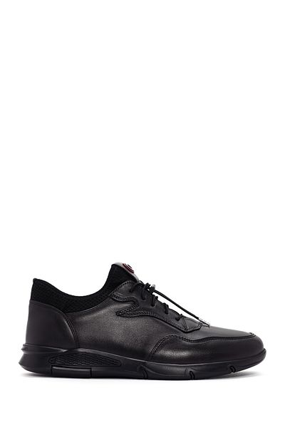 Derimod Black Leather Men's Sneakers - Lace-up, Model No: 24sfd670118