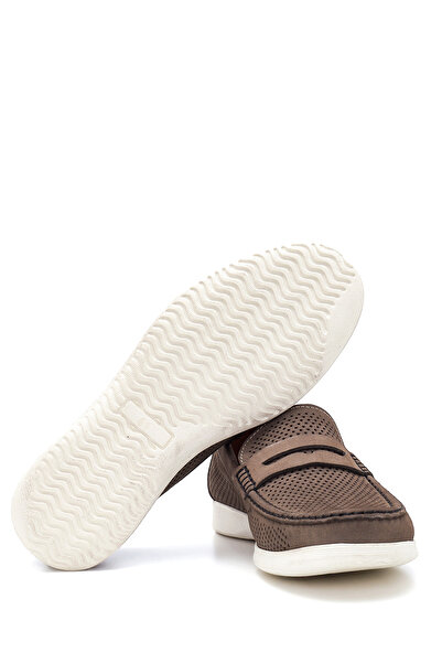 Derimod Men's Mink Nubuck Genuine Leather Casual Penny Loafer Shoes Casual Daily Shoes 24Sfd6580V3