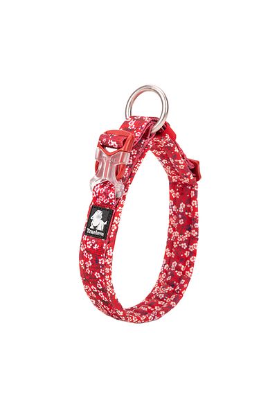 True Love Red Neck Collar with Flower Pattern and Neoprene Sponge