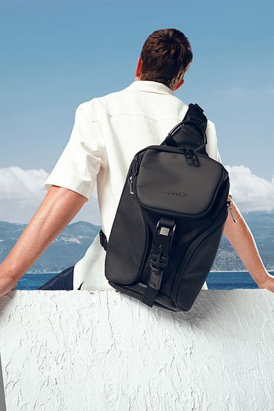 Derimod Men's Black Long Strap Shoulder Bag - D-pack 23wbd30096f