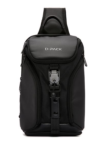 Derimod Men's Black Long Strap Shoulder Bag - D-pack 23wbd30096f