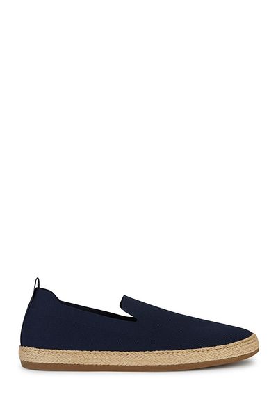 Geox Navy Blue Men's Espadrille - Straw Base, Pantelleria U45dwa0006kc4002
