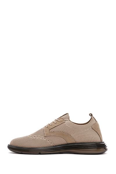 Derimod Men's Sneakers - Mink Nubuck Detailed, Thick Sole and Laced Fabric 24SFD63706F
