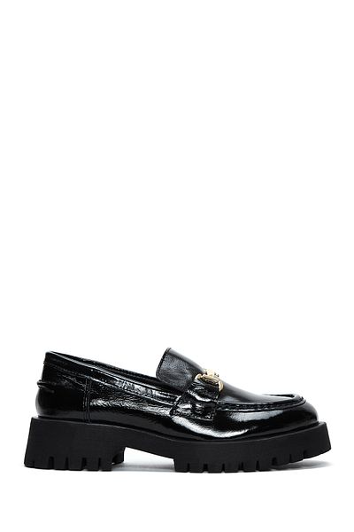 Derimod Pantofi de damă, negru, cu cataramă, din piele naturală, din piele naturală, masculin, casual, 24wfd180016