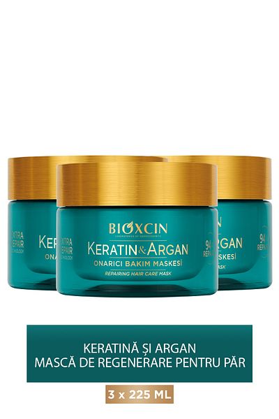 Bioxcin Keratin & Argan Repair Care Mask 225 ml 3 Pieces