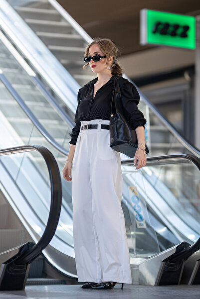 CüzCan Γυναικεία τσάντα ώμου και ώμου από γνήσιο δέρμα Valery Black