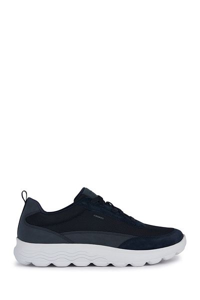 Geox Navy Blue Spherica Leather Sneaker - Lace-up, U45bya01422c4002