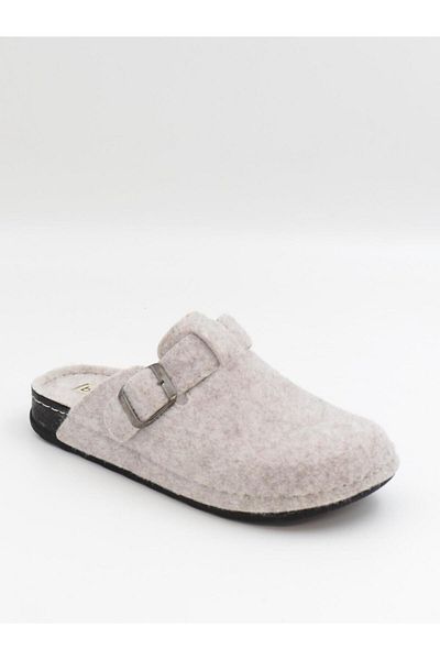 BENTO 9548 Beige Winter Anatomical Closed-Front Women's Slippers